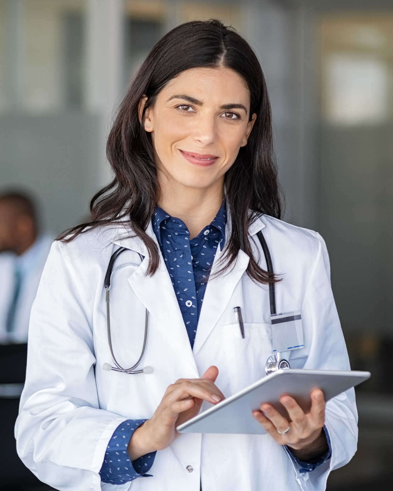 Doctor holding digital table